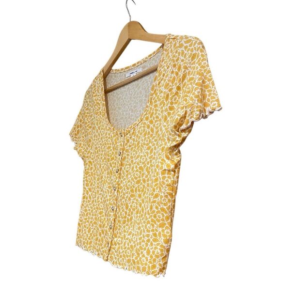 NEW O’Neill Yellow Floral Crop Button Up Size Small NWT - Picture 7 of 11